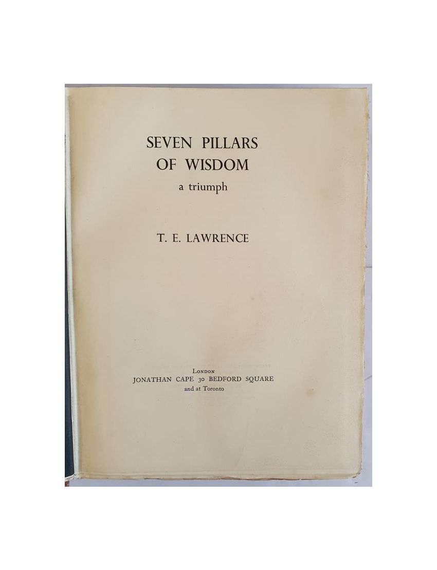 Seven Pillars of Wisdom, T. E. Lawrence