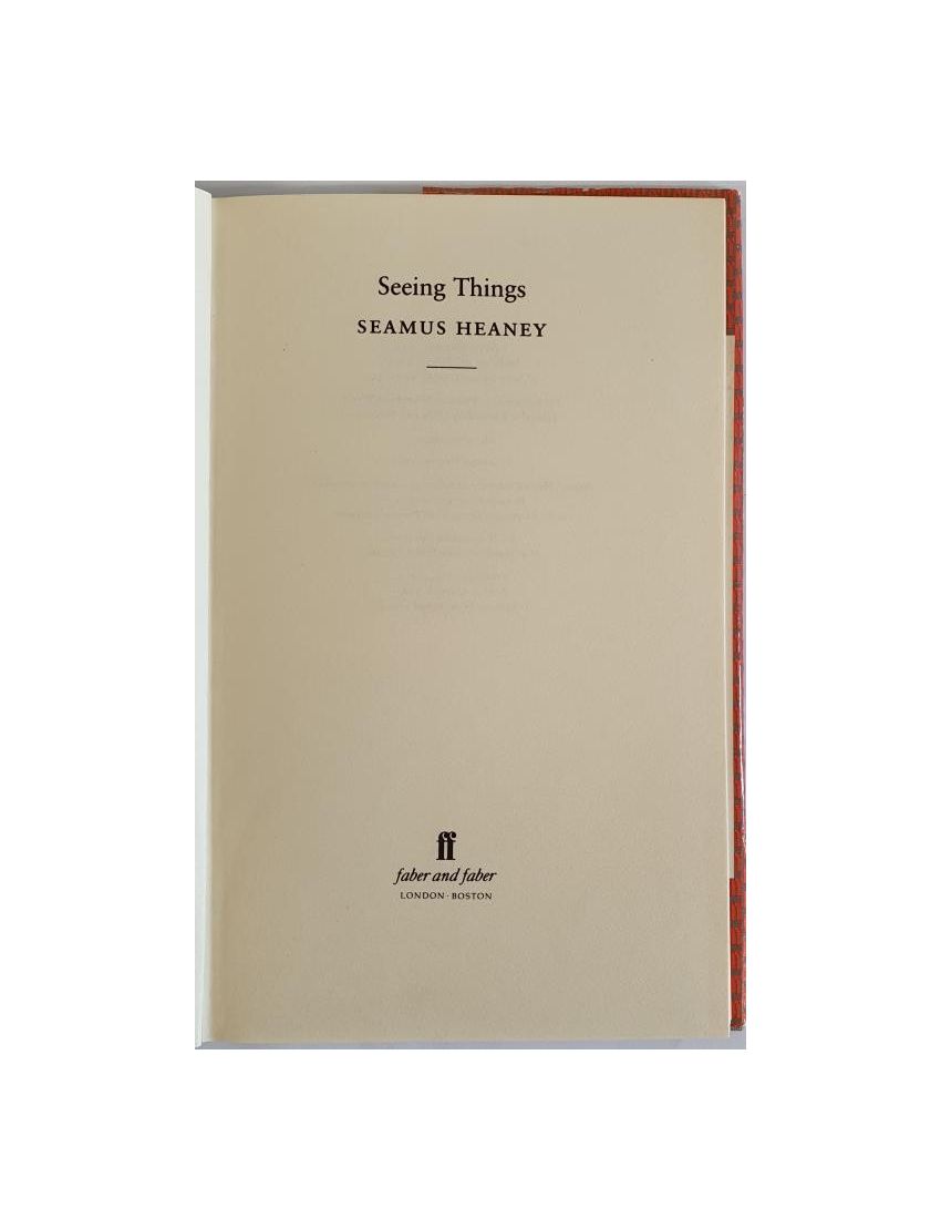 Seeing Things- Seamus Heaney