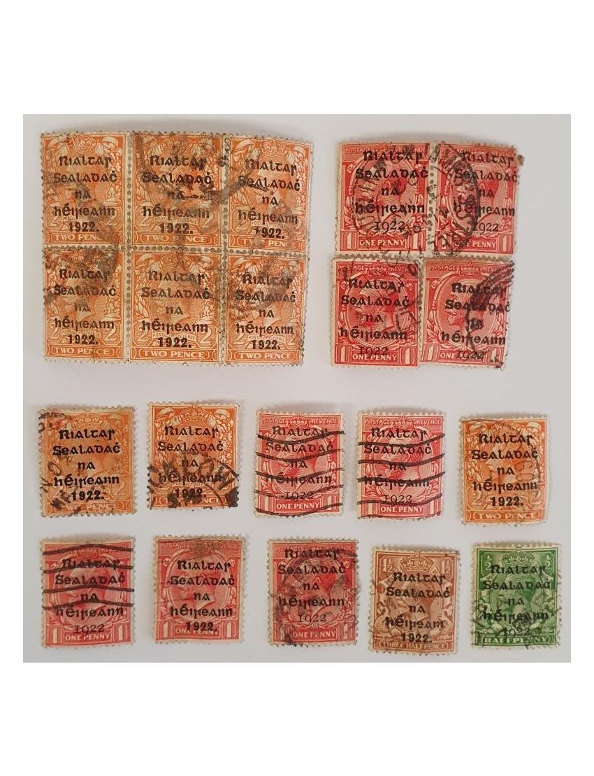 Collection of Irish Free State Overprint Stamps