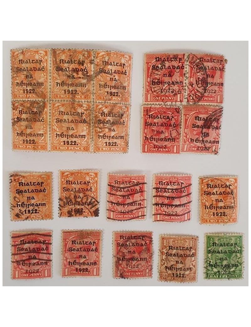 Collection of Irish Free State Overprint Stamps
